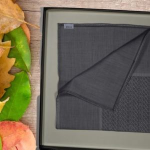 ZILLI LOGO GRAY Sartorial POCKET SQUARE